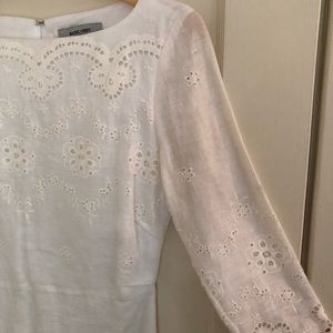 Xs Rachel Comey lace white linen mini dress